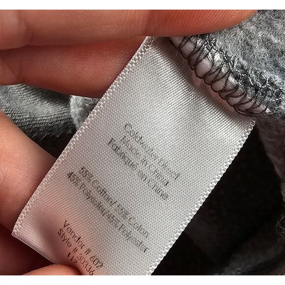 Coldwater creek PL PETITE L grey slub hoodie tunic sweater winter warm grey - Picture 4 of 8